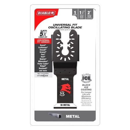 Diablo Diablo 1-1/4 in. W Bi-Metal Oscillating Blade Metal 1 pk DOU125BF10